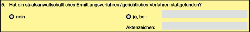 Abschnitt Angaben zur beruflichen Situation im Antrag auf Soziale Entschädigung