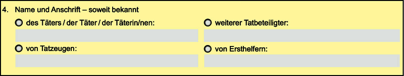 Angaben zur Gewalttat: Angabe zu einem Strafverfahren