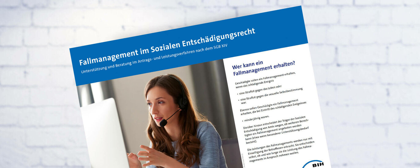 Abbildung des Flyers Fallmanagement der BIH