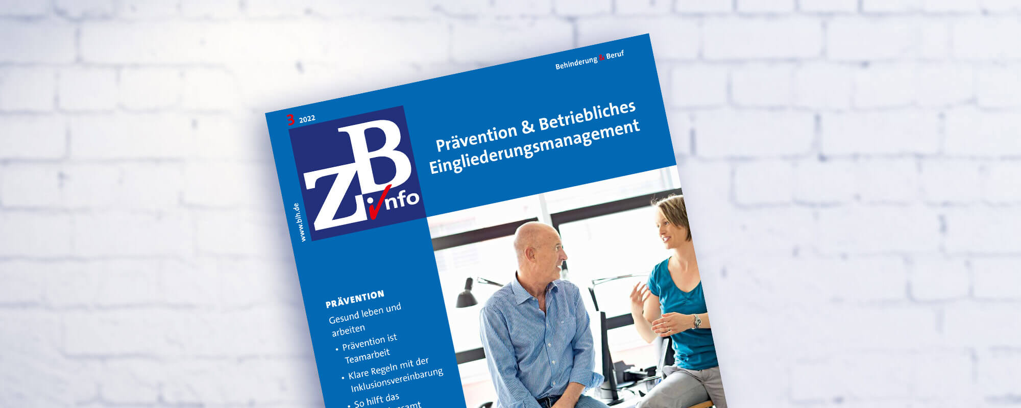 Cover der Broschüre "Prävention & Betriebliches Eingliederungsmanagement"
