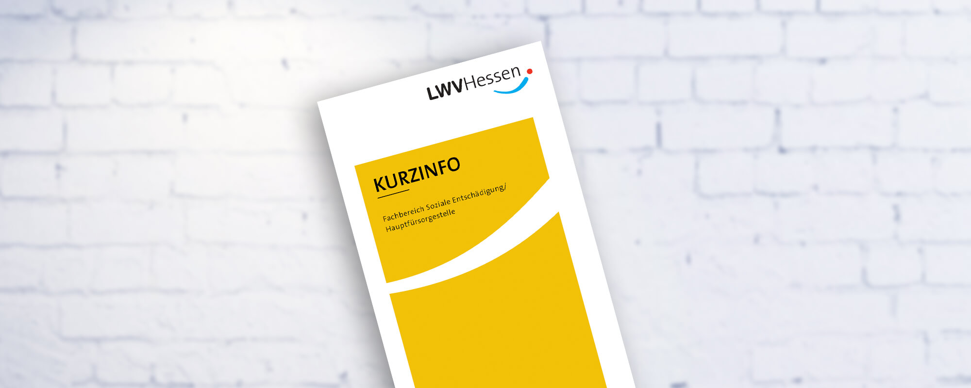 Cover der Broschüre "Kurzinformation zur Hauptfürsorgestelle" vom LWV Hessen