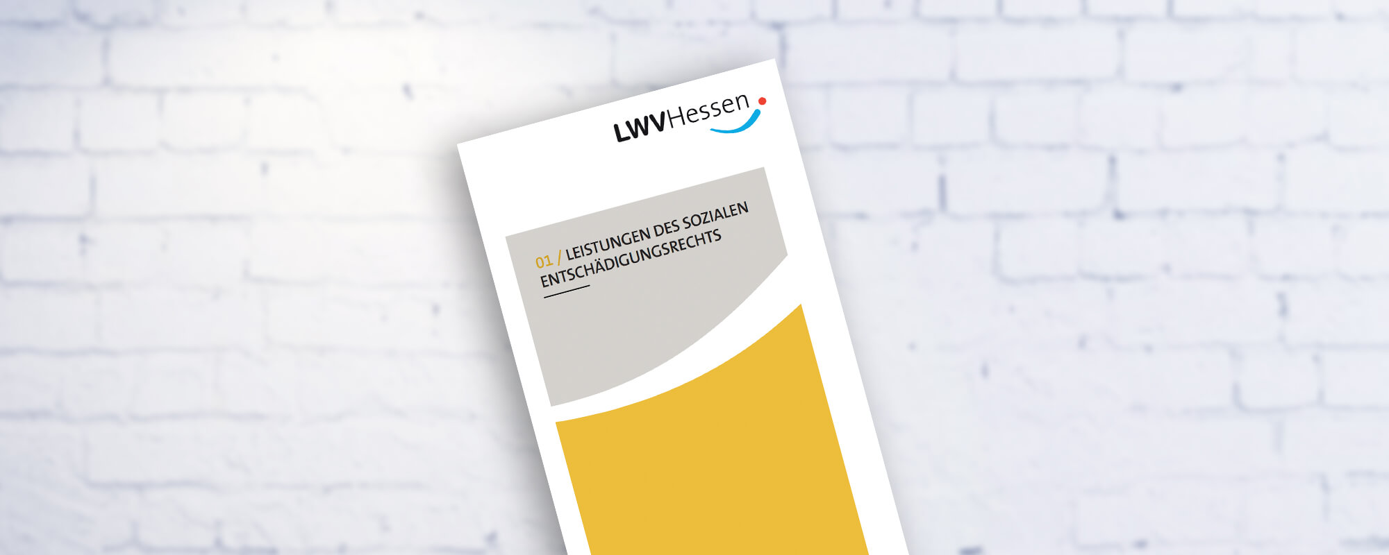 Cover der Broschüre "Leistungen des sozialen Entschädigungsrechts" vom LWV Hessen