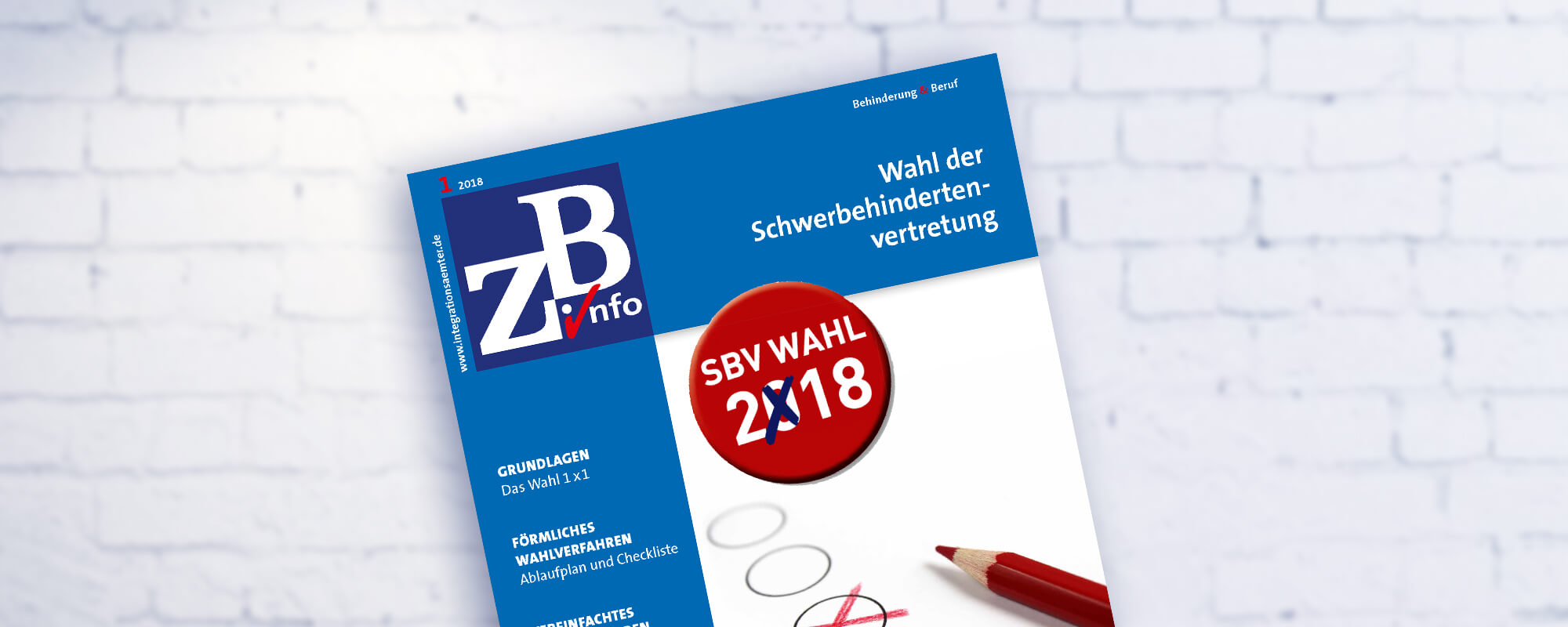 Cover der ZB Info zum Thema Wahl der Schwerbehindertenvertretung 2018. 