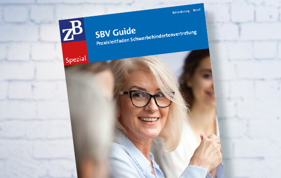 Die Abbildung zeigt das Cover der Broschüre "ZB Spezial SBV Guide".