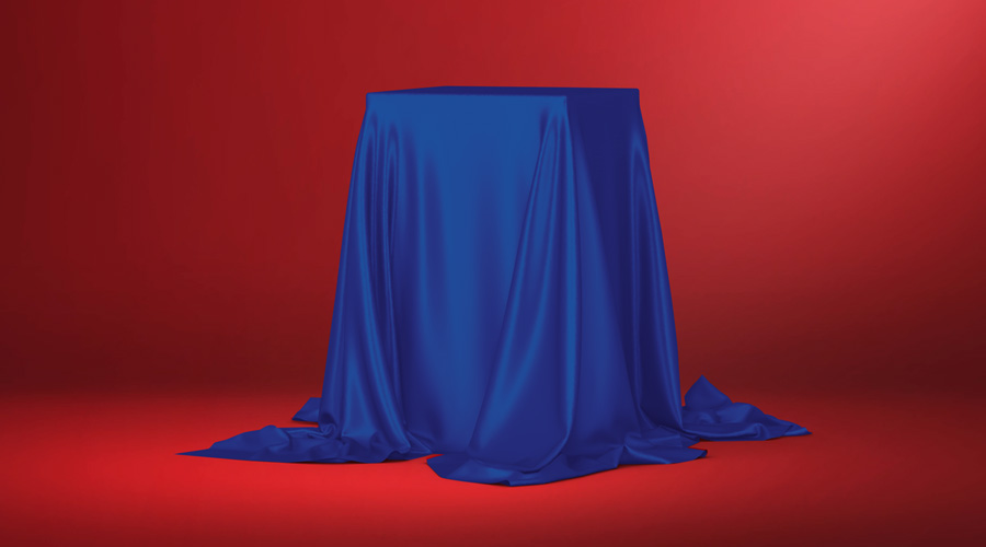 Verhüllter Gegenstand Schmuckbild.