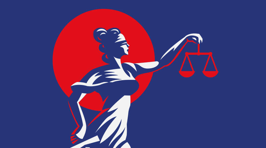 Justitia | © Shutterstock/Masterlevsha Illustration der Justitia