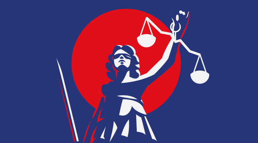 Justitia | © Shutterstock/Masterlevsha Illustration der Justitia