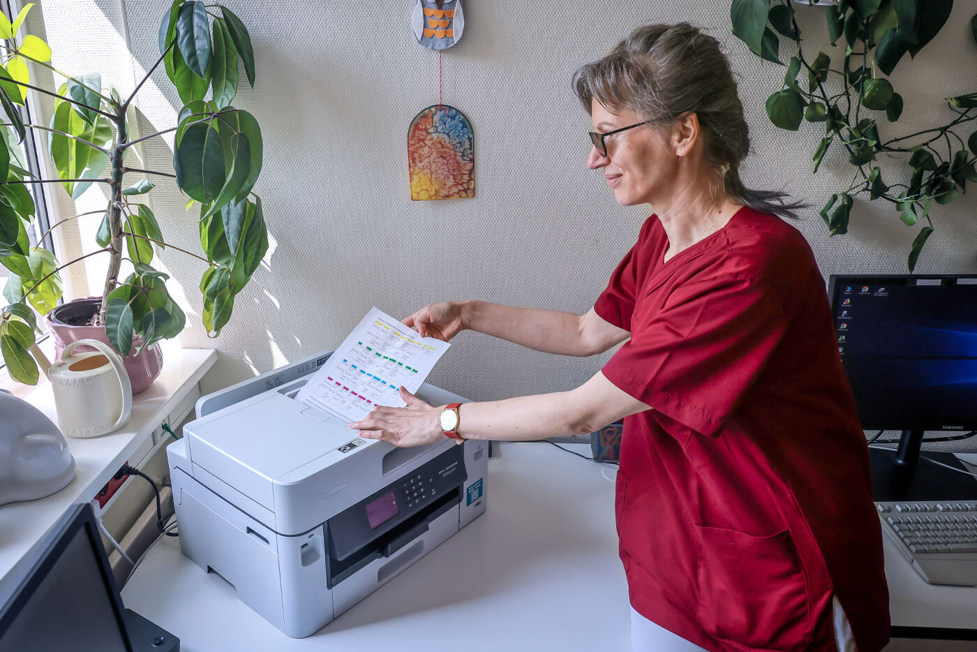 Agniezka Bartoszek beim Scannen