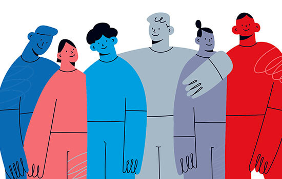 Ein Icon das Illustrierte Personensilhouetten zeigt.