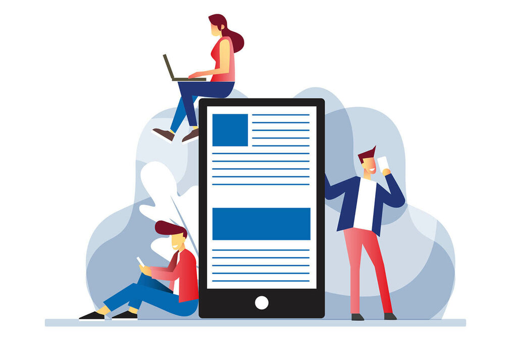 Eine Illustration eines Tablets. 